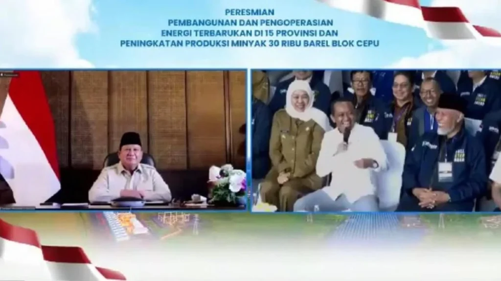 Momen Canda antara Prabowo dan Bahlil di Peresmian Pembangkit Listrik